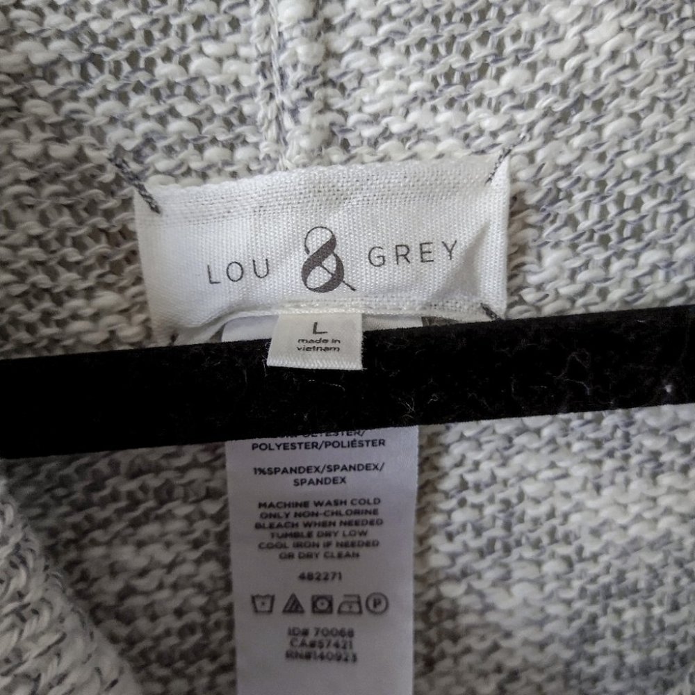 Loft Lou and Grey Marled Cowl Neck Poncho Sweater_3
